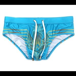 NWT Vanwolff Eastern Columbia Bleu Swim Brief. Lg.